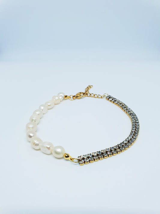 bracelet perle strass soirée
